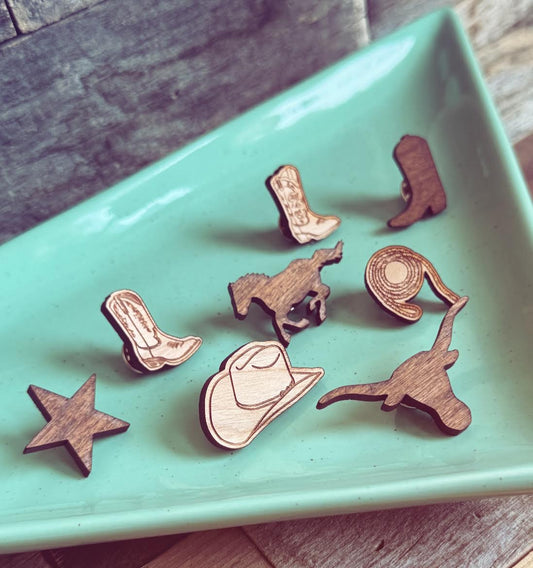 Wooden Western Pins